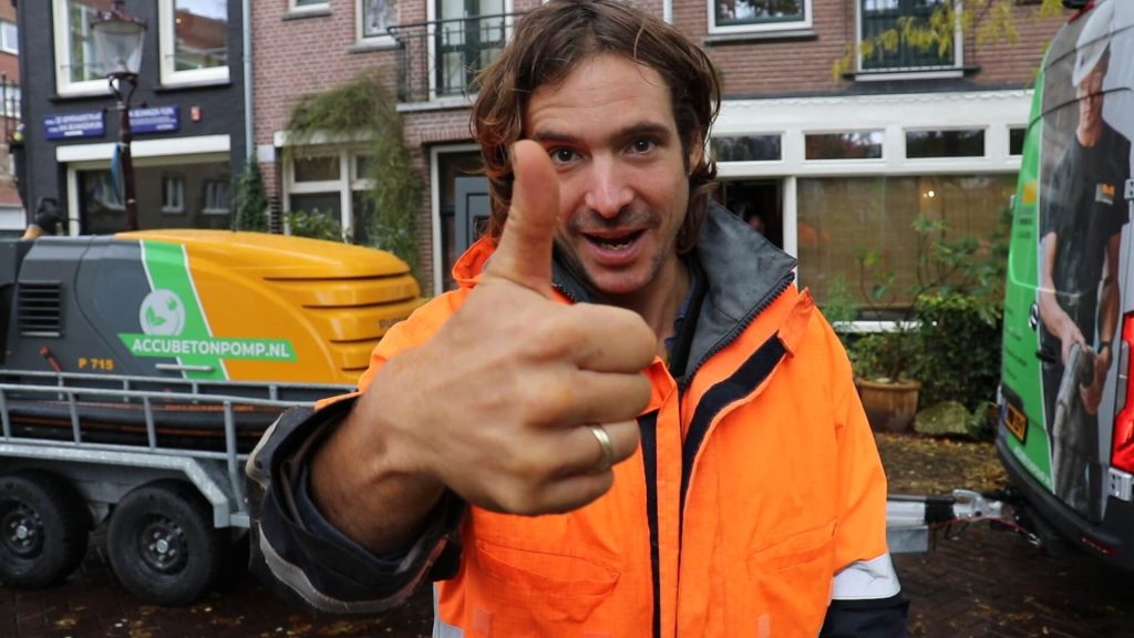Egbert Jan Weeber elektrisch beton Accubetonpomp