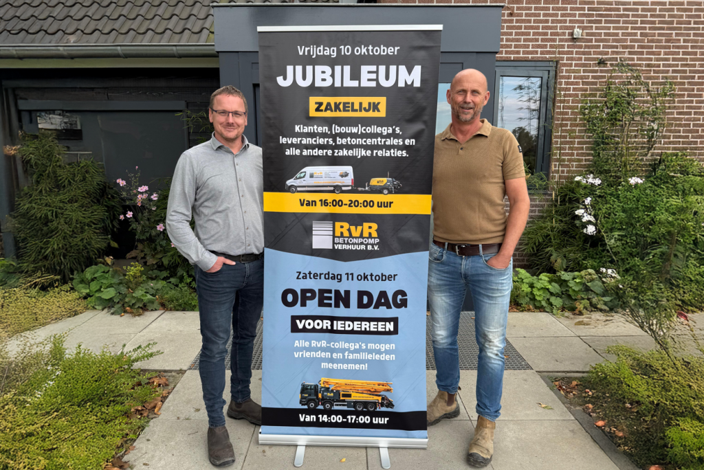 Hans en Rene voor banner jubileum rvr 20 jaar open dag en zakelijk jubileum