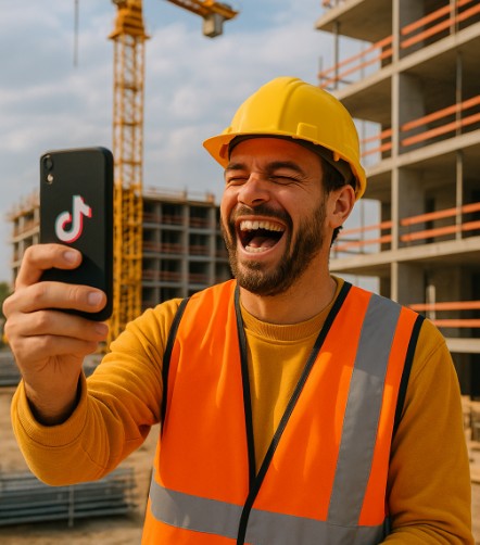 Filmen voor TikTok.